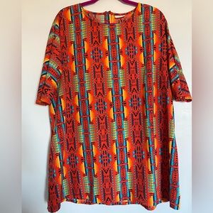 NOISY MAY multicolored loose shift mini dress.